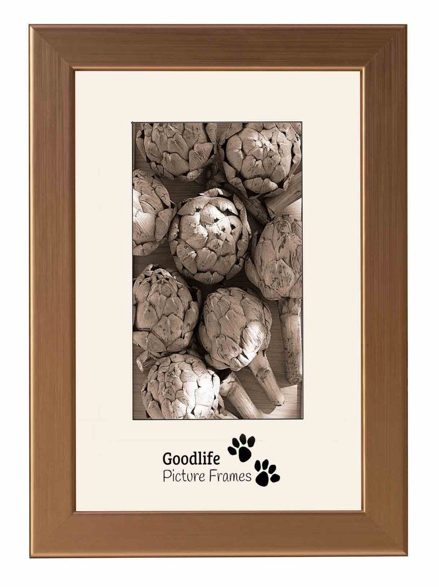 Houten Fotolijst Piano Koper-30x70 - Helderglas - Breedte profiel is 30 mm - Goodlife Picture Frames