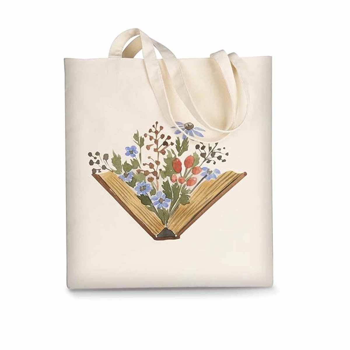 SolidKeus - Bedrukte Canvas Tas met Bloemenpatroon