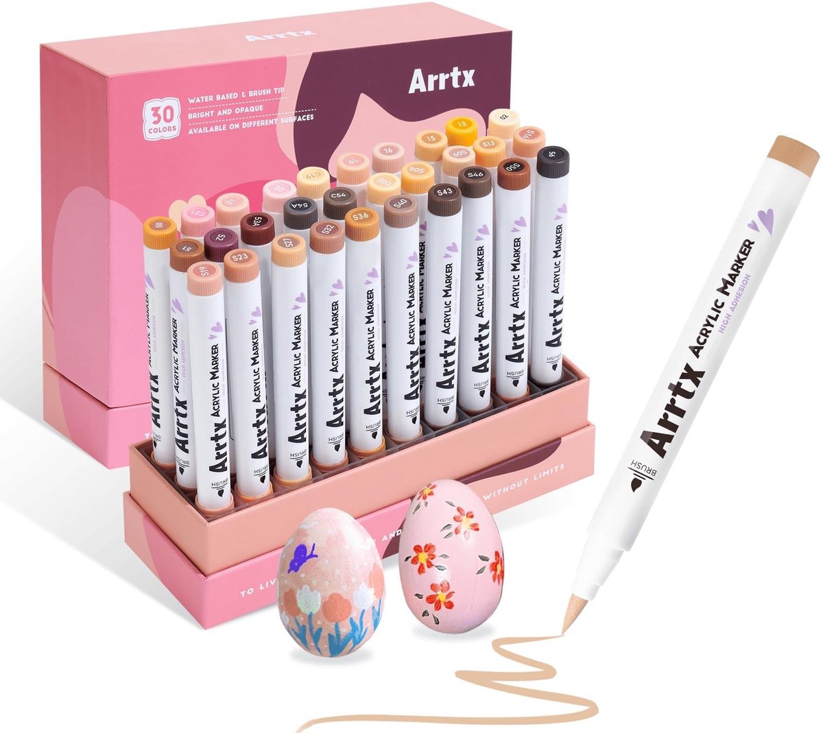 SolidKeus - 30 Stuks Acrylverf Markers Set voor Creatieve Projecten