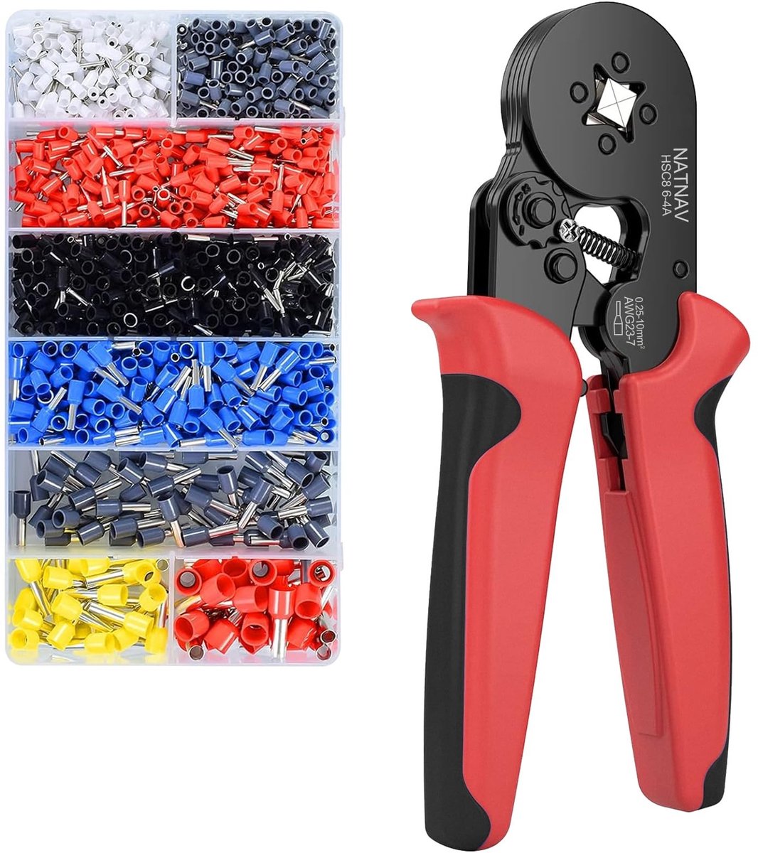 SolidKeus - Crimping Pliers Set met 1300 Elektrische Crimpklemmen