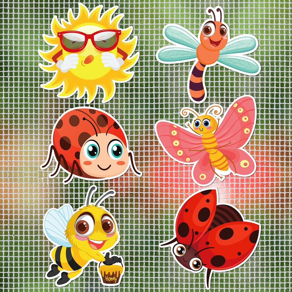 SolidKeus - Set van 12 Magnetische Deur Stickers voor Dierenbescherming