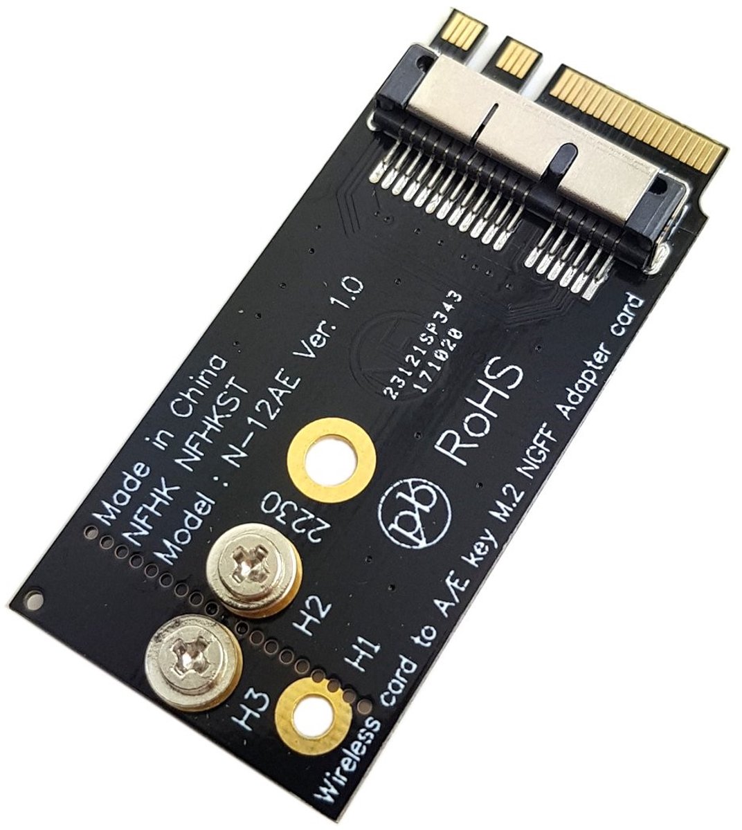SolidKeus - Wireless Card Adapter voor NGFF M.2 Key A/E