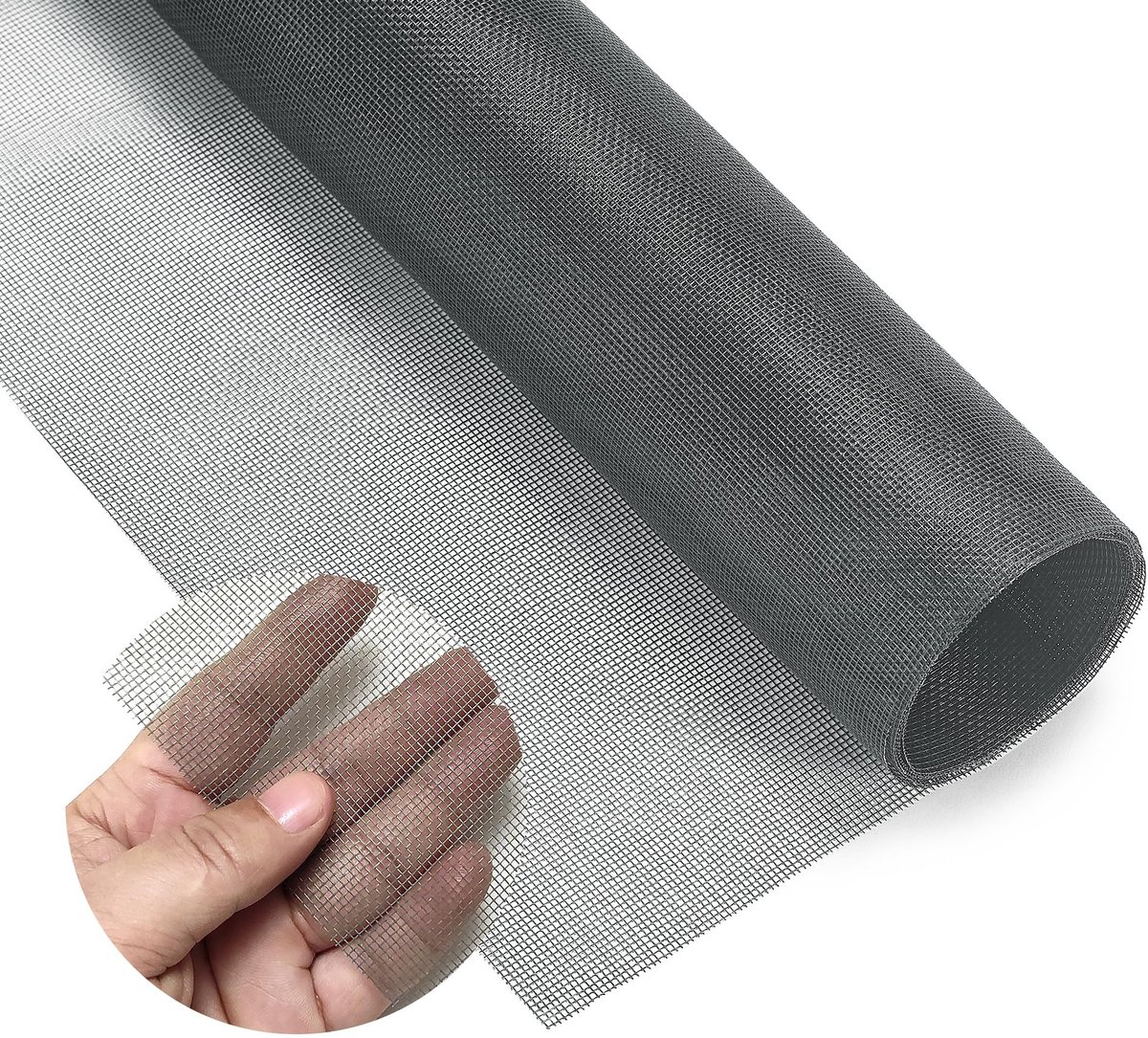 SolidKeus - Insectenwerend Vliegenscherm 120 x 250 cm Grijs