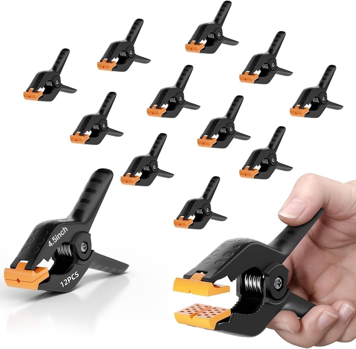 SolidKeus - Set van 12 Verstelbare Klemmen voor Achtergrondstandaards en Fotostudio's