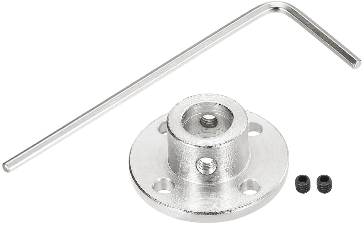 4 stuks 10 mm flenskoppelingsverbinders, rigid guide model, koppelingsaccessoires, asfittingen met mini-inbussleutel en schroef voor doe-het-zelf RC-modelmotoren, zilver