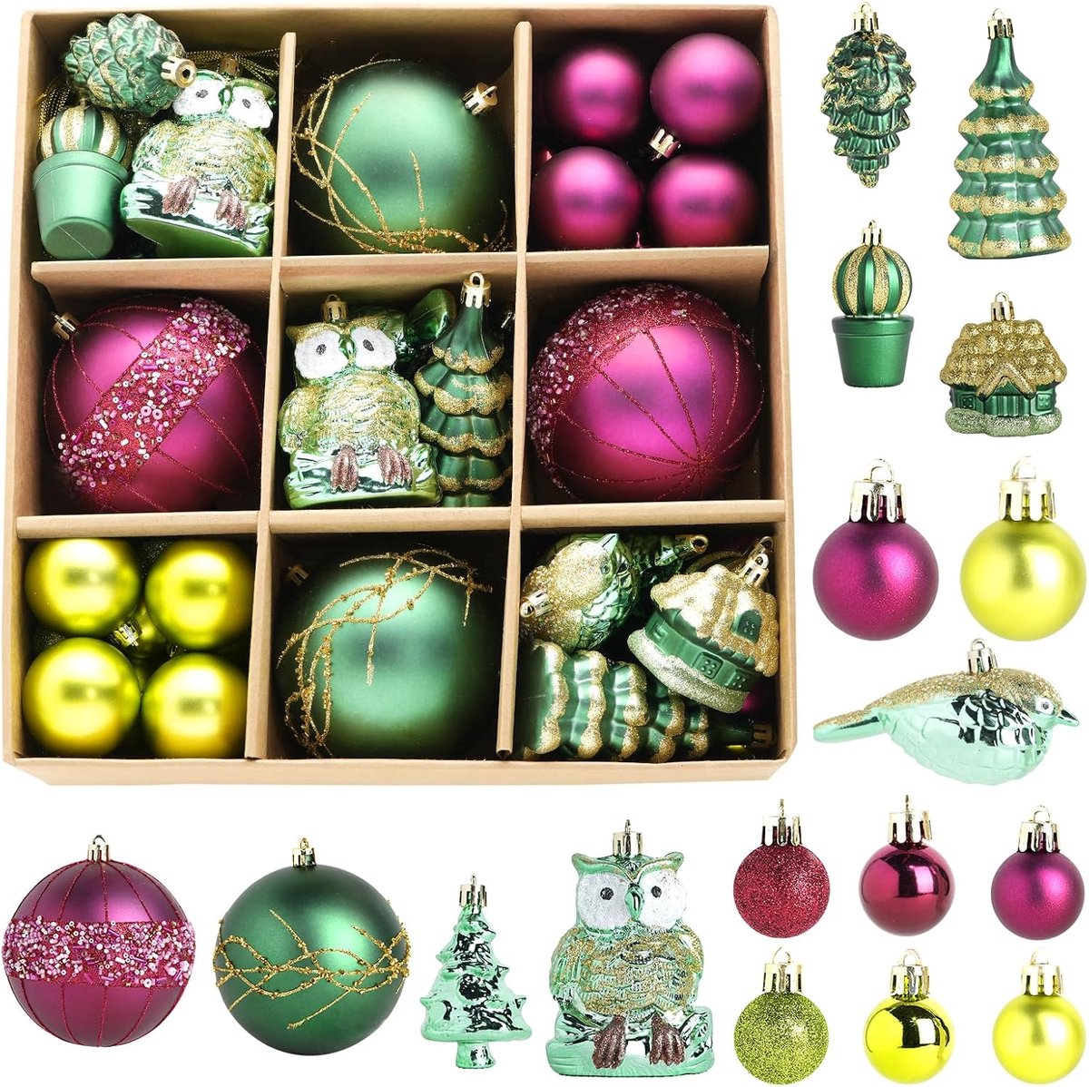 80 stuks kerstboom opknoping decoratie