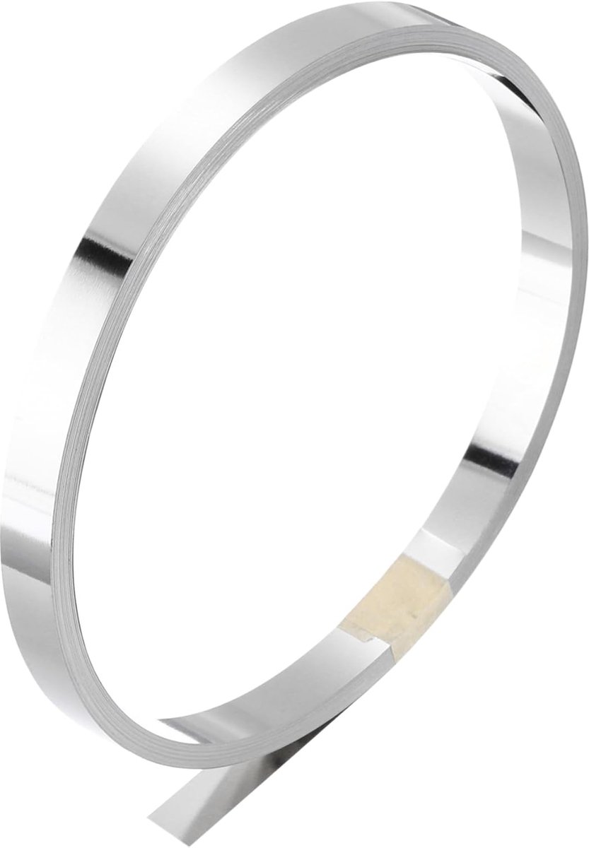 Band van puur nikkel, 0,1 mm x 8 mm x 5 m, lasvlag van nikkel, voor accupack en puntlassen, 1 stuk