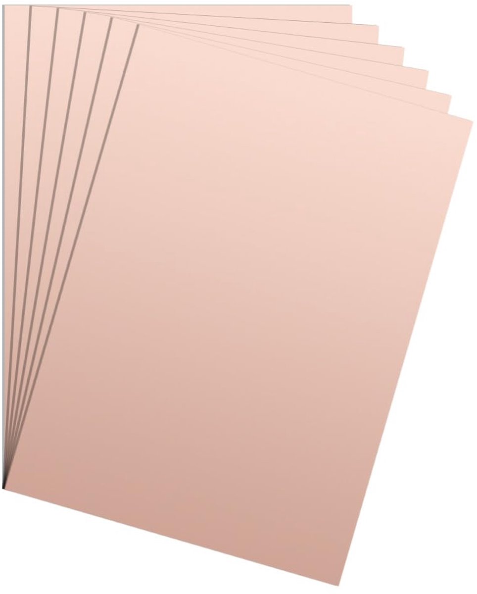 2 x 2,8 inch (5,1 cm) enkele voorkant van koperfolie PCB, 6 stuks, 2 mm dikte, FR4, koper, universele schakeling, prototypekaart voor gravure, doe-het-zelf, PCB, kit