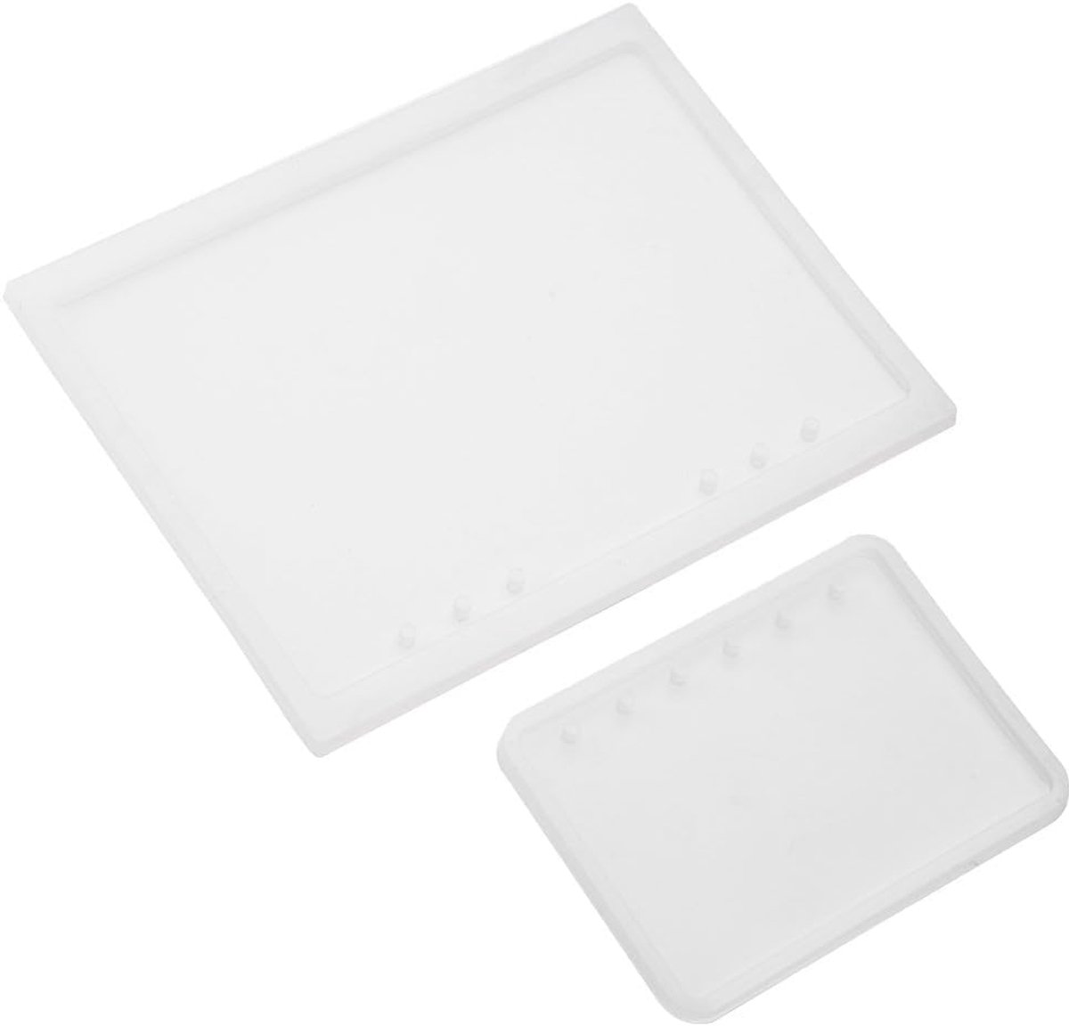 2 stks/set A5 A7 Notebook Vorm Siliconen Craft Maken Mold Semi Transparante Mal voor Diy Epoxyhars Crystal Notepad Cover