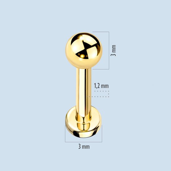 Piercing titanium bal platte basis universele hypoallergene man vrouw conch cyber Dahlia helix oor neus septril haai snake tragus lip — afbeelding 2