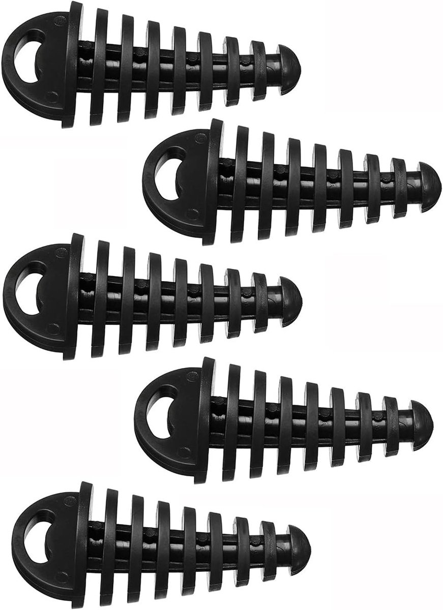 5 stks Waterdichte 8.7 * 3.8 CM Universele Off-road Motocross Motorfiets Achter Uitlaatdemper Pijp Rubber Stopper Plug Cap (Kleur: Zwart)