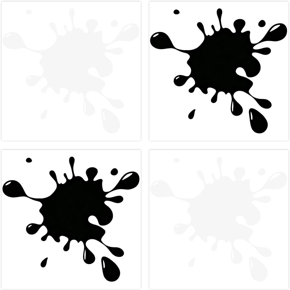 4 Autostickers: decoratieve stickers voor autodeuren, ramen, voorruit en achterbumper 3D-autostickers (2 wit en 2 zwart)