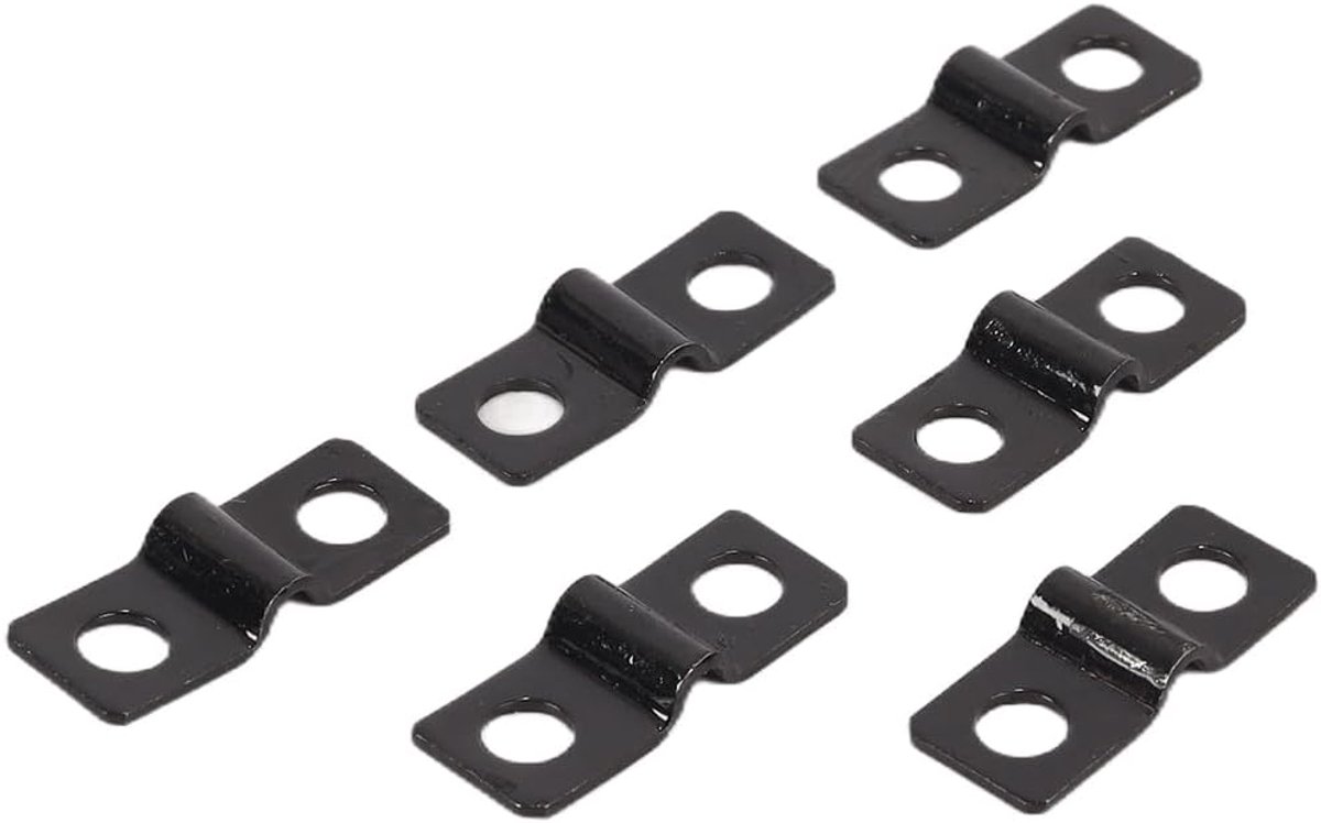 Verpakking van 100 zwarte U-buiskabelklemmen met twee gaten – 3 mm diameter schroefbevestiging voor pijpleidingen, elektrische kabels en lege pijpen