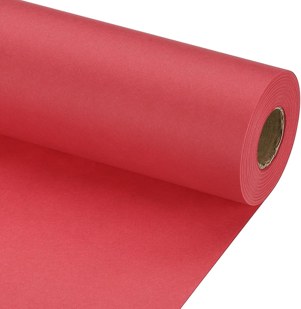 Verpakkingspapier, 15 inch x 800 inch (66 inch) rol kraftpapier 70 g/m² voor poster bord, geschenkverpakking, rood