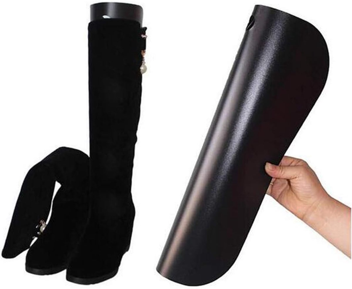 2Pairs Zwarte Plastic Boot Bomen Vorm Inserts Dikker Lange Automatische Stand Ondersteuning Shaping Tool Schoen Bomen Boot Shaper Insert Pads Knie Dij Boot Houder Hanger