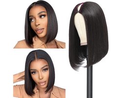 Braziliaanse Remy V Deel Menselijk Haar Pruik - 150% Dichtheid U-Part Clip-in, Braziliaanse pruik - 30,5 cm