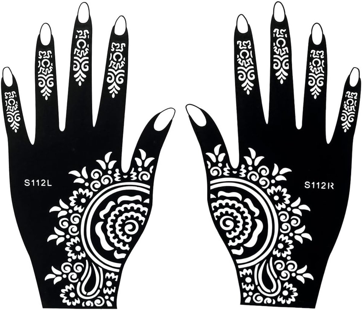 Sjabloon tattoo sjabloon 2 vellen set voor handbeschildering S112
