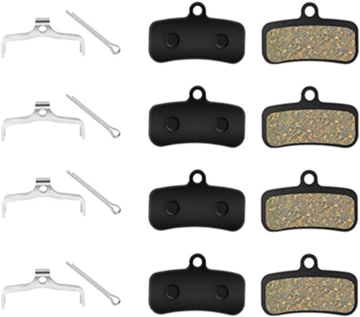 Schijfremblokken, 4 paar fietsremblokken voor M8120, M7120, M6120, M8020, M820, M810, M640, MT520, MT420
