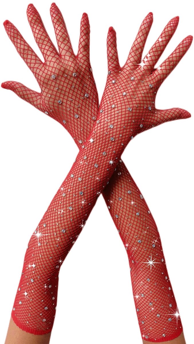 SolidKeus - Vrouwelijke Fishnet Handschoenen voor Feestjes en Evenementen