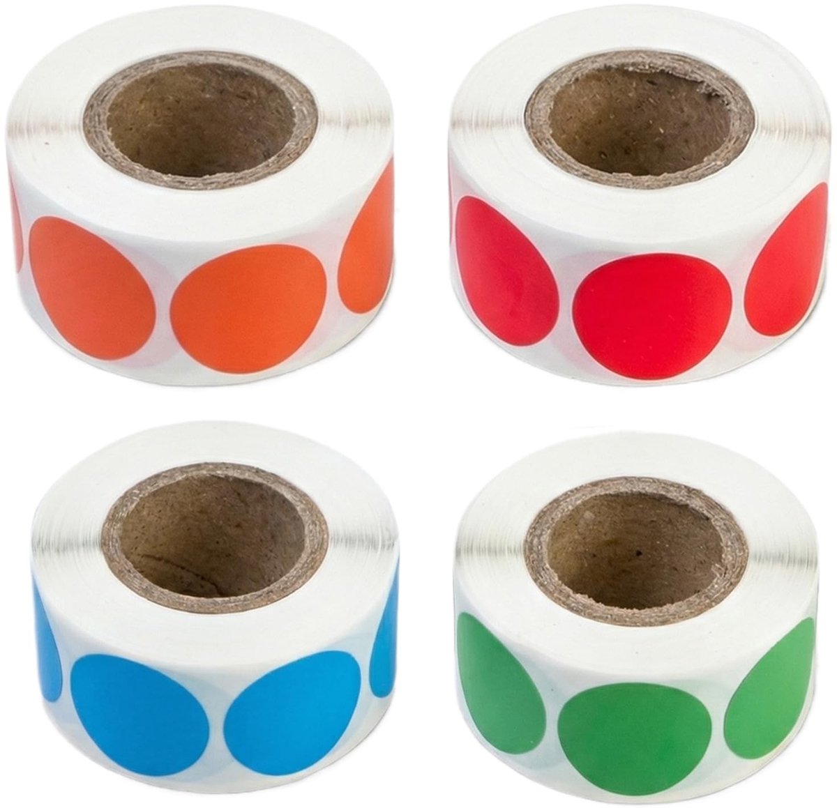 SolidKeus - Zelfklevende Ronde Stickers 22 mm in Meerkleurige Set voor Kantoor en Doe-Het-Zelf