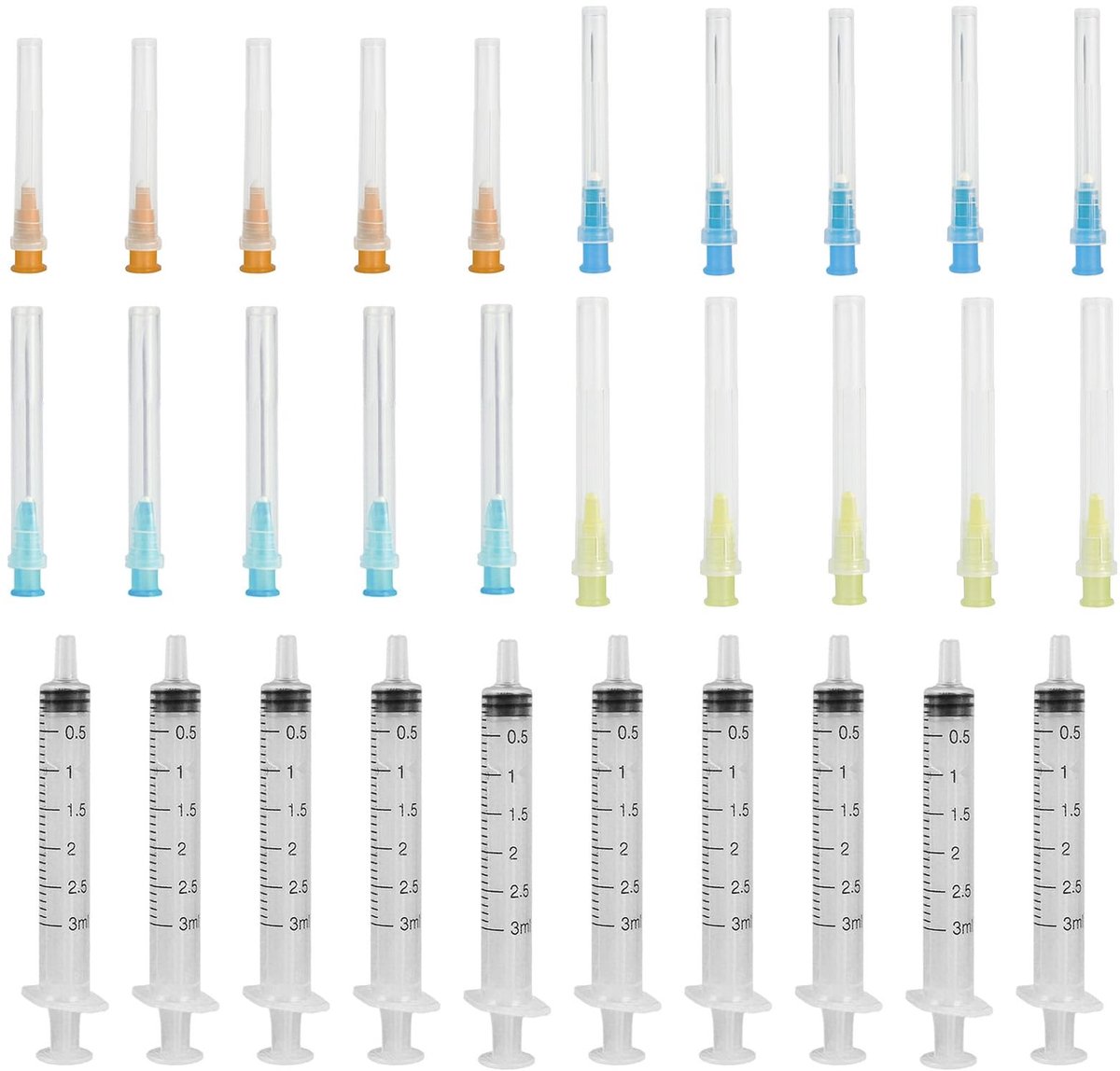 SolidKeus - Set van 10 Plastic Spuiten voor Precisiewerk