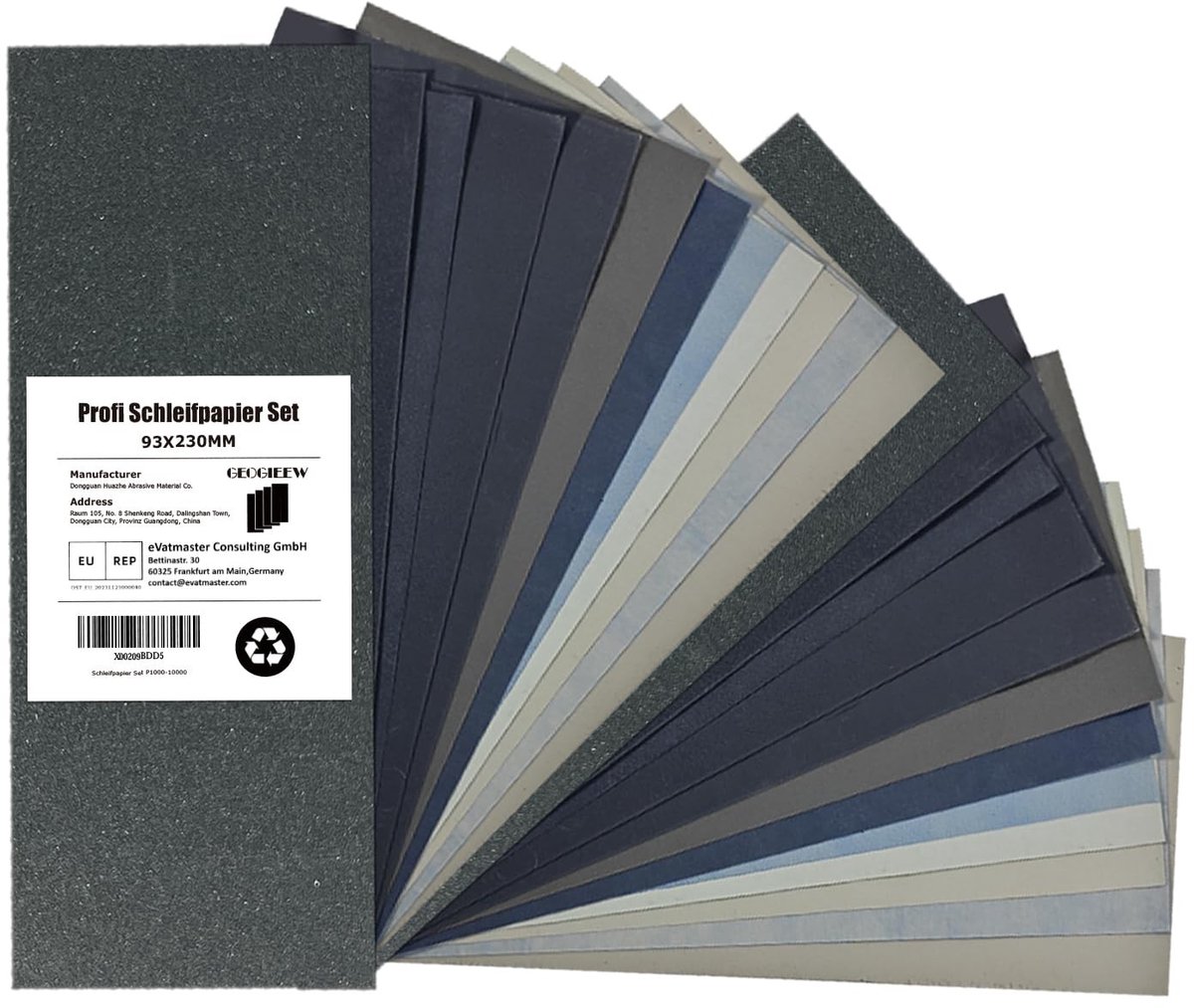 SolidKeus - Schuurpapierset 33 Stuks, Nat en Droog, Korrel 1000 tot 10000