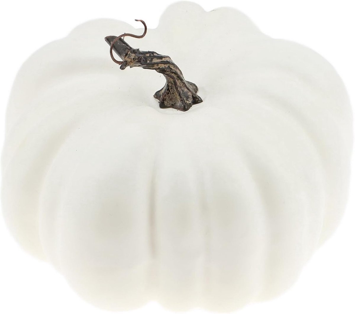 8.2 Inch Grote Witte Nep Halloween Pompoen Kunstmatige Cushaw Faux Herfst Herfst Pompoen Decoratie voor Party Kerst Thuis Oogst Thanksgiving Foam Fruit Groente