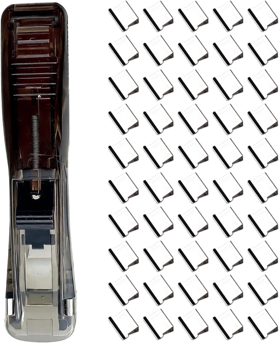 Nietmachine voor nietjes, voordeel van lichte structuur, kleur zwart, tang en nietmachine, naaitang, compacte organizer, voor documenten, klaslokaal, winkel