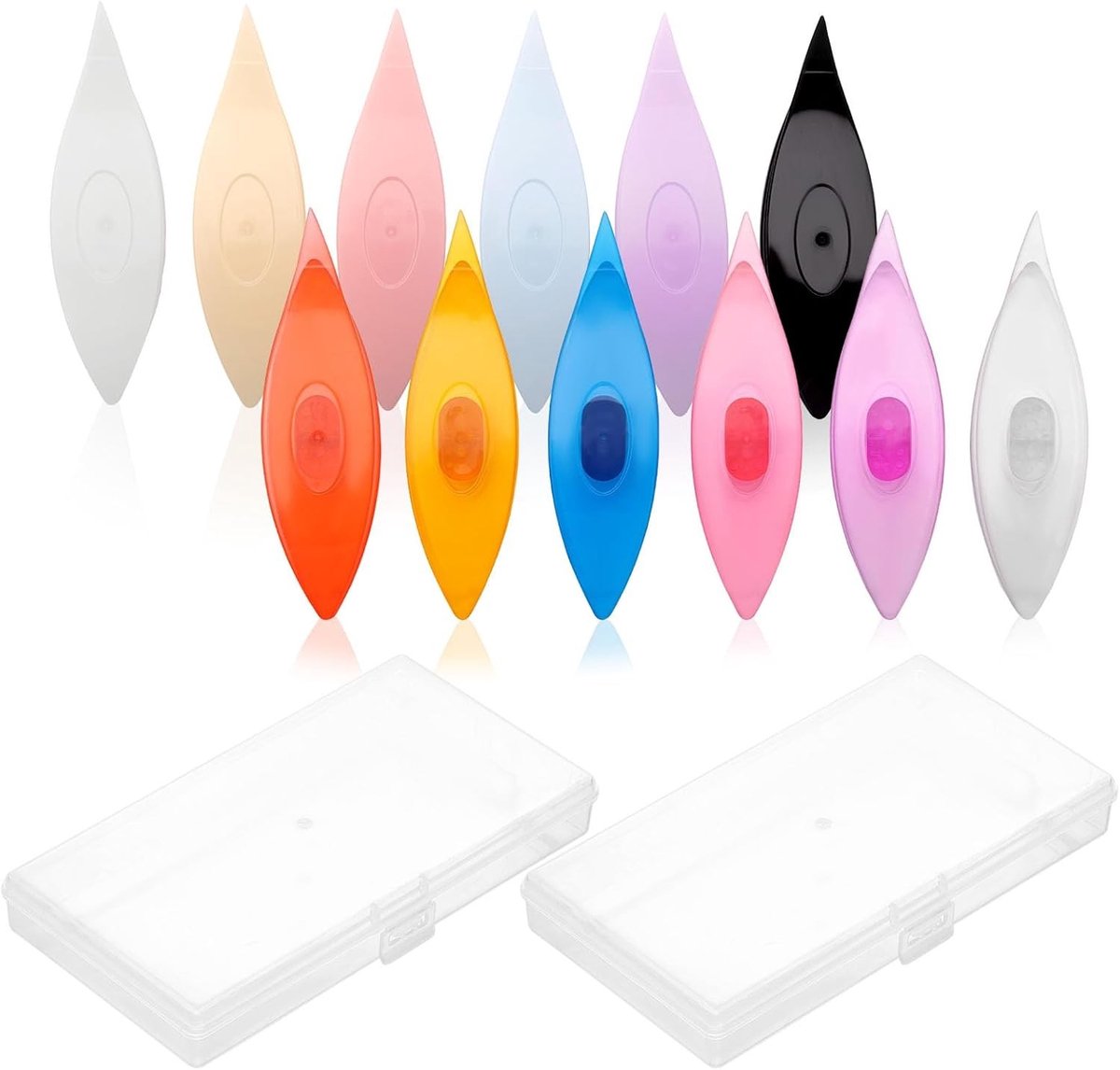 Draagbare Tattoo Shuttle Set met Opbergdoos voor DIY Hand Knutselen - 12 Stuks voor Creatieve Projecten