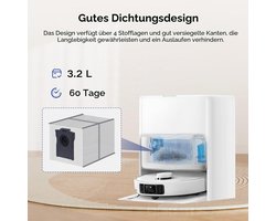 12 stofzuigerzakken Geschikt voor de robotstofzuigers Dreame X40/X50/Aqua10 Ultra Complete L10/L10s Pro/L40/L40s Pro/L50 Pro Ultra en Mova 3.2L.