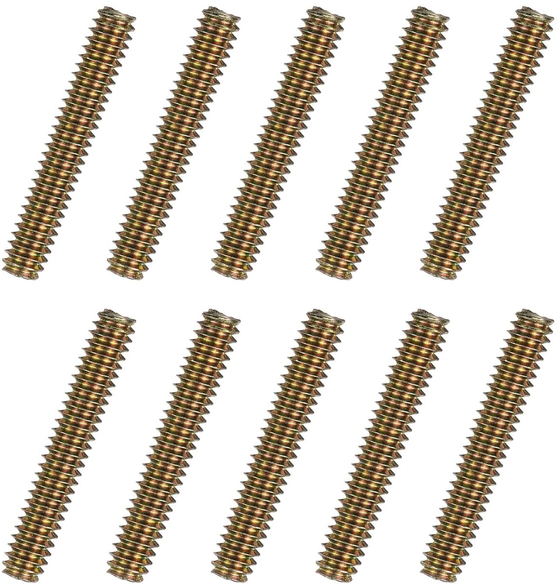 12 stuks schroeven met volledige schroefdraad, 1/4 x 1-1/2 inch, lange schroefdraadschroeven voor meubels, bevestiging en montage van leuningen, koolstofstaal kwaliteit