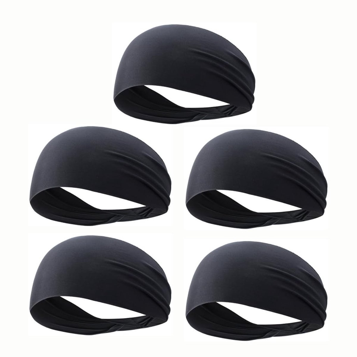 SolidKeus - Zweetbestendige Sporthaarband Set van 5 Stuks