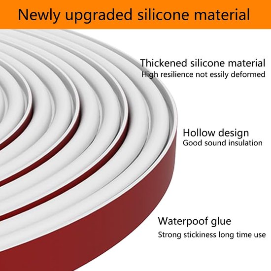 Zelfklevende Raamafdichting 10 mm x 10 mm x 7 m - Isolatie tegen Hitte en Stof, Geluidsdemping en Energiebesparing — afbeelding 3