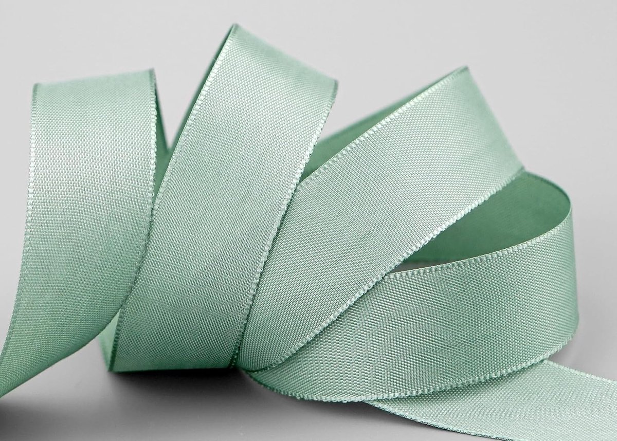 50 m x 25 mm stoffen lint mat zonder draad oud groen 556 decoratielint met geweven rand cadeaulint stoffen lint tafeldecoratie bruiloft Pasen lint visco taftband taft kaarten ontwerpen knutselen