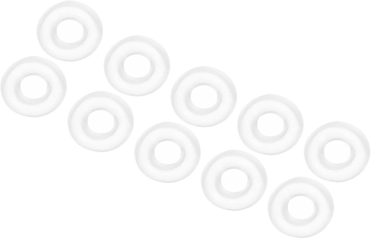 O-ringen, 10 stuks, tuinwaterslang, rubberen afdichting, afdichtring, zacht en elastisch, voor gebruik buiten (2 mm x 5 mm x 1,5 mm, wit)