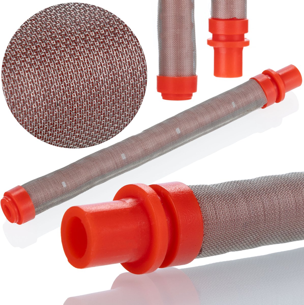 Rosfix Vingerfilter Vervanging - 200 Mesh, 100mm - Ø9mm Metaal Kunststof - Geschikt voor Graco, Wagner