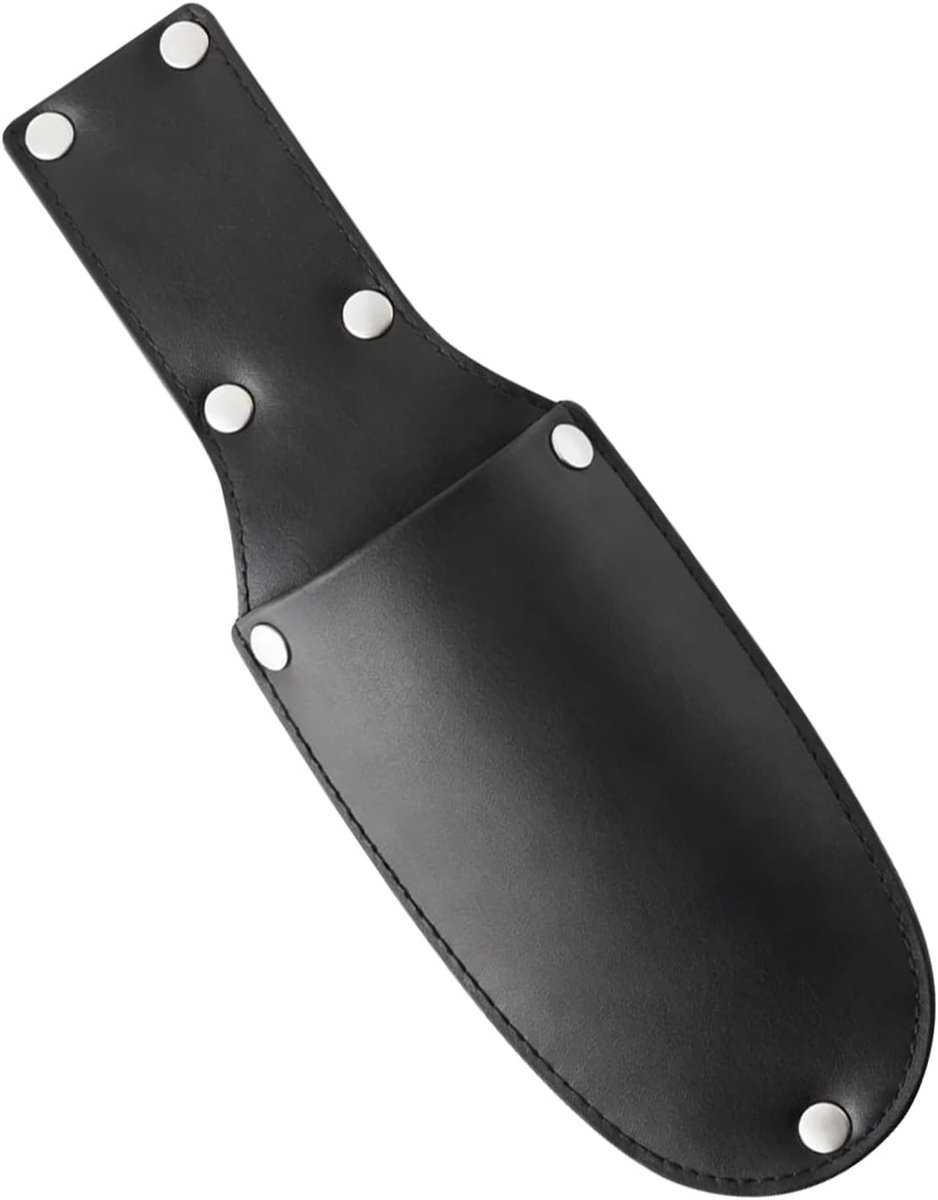 Robuuste en praktische leren messenhouder met riem, ideaal voor koks en ambachtslieden, klassiek ontwerp (Zwart)