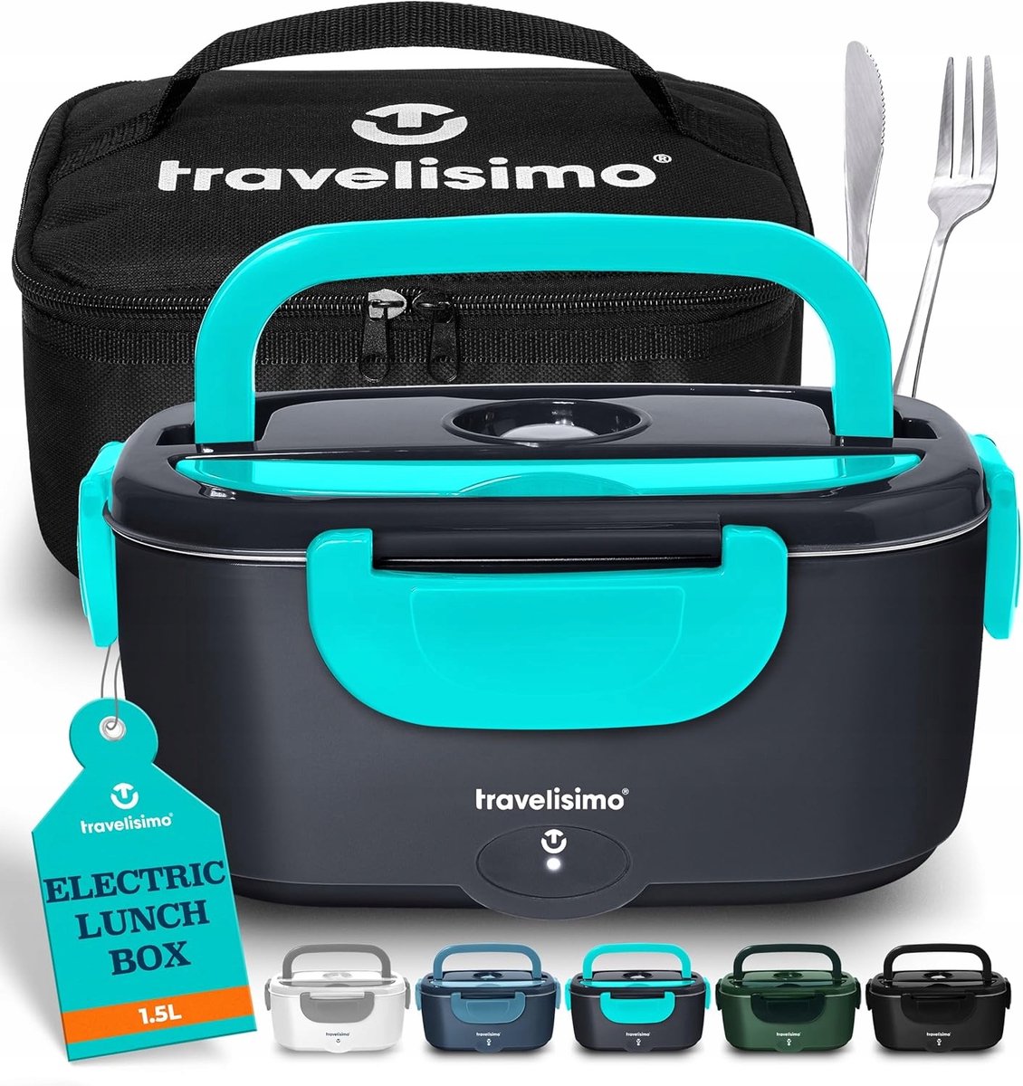 Elektrisch Lunchbox 1.5L - Warm Eten Onderweg, RVS