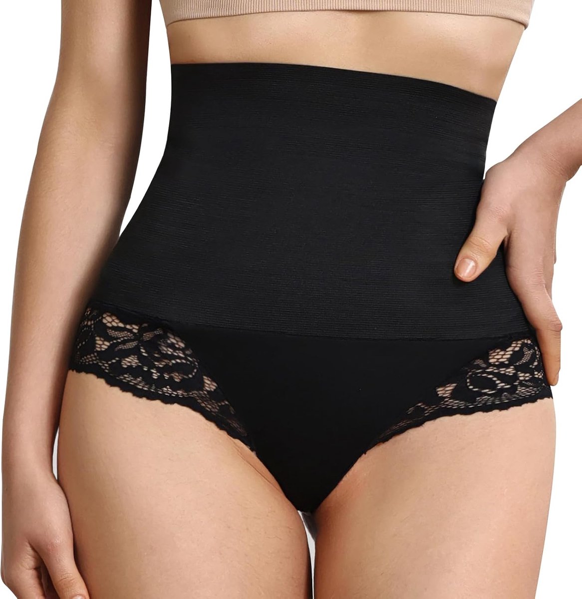 Onderbroek voor dames, korsetbroek, tanga, ondergoed, kant, hoge taille, korsetbroek, buikweg, korsetbroek, tanga-vorm, dames
