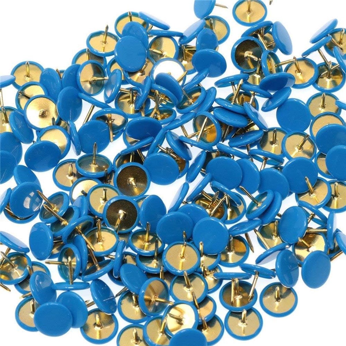 Punaises, Ronde punaises - voor prikbord, kaart, kantoor,Voor wandkaarten (Blauw)