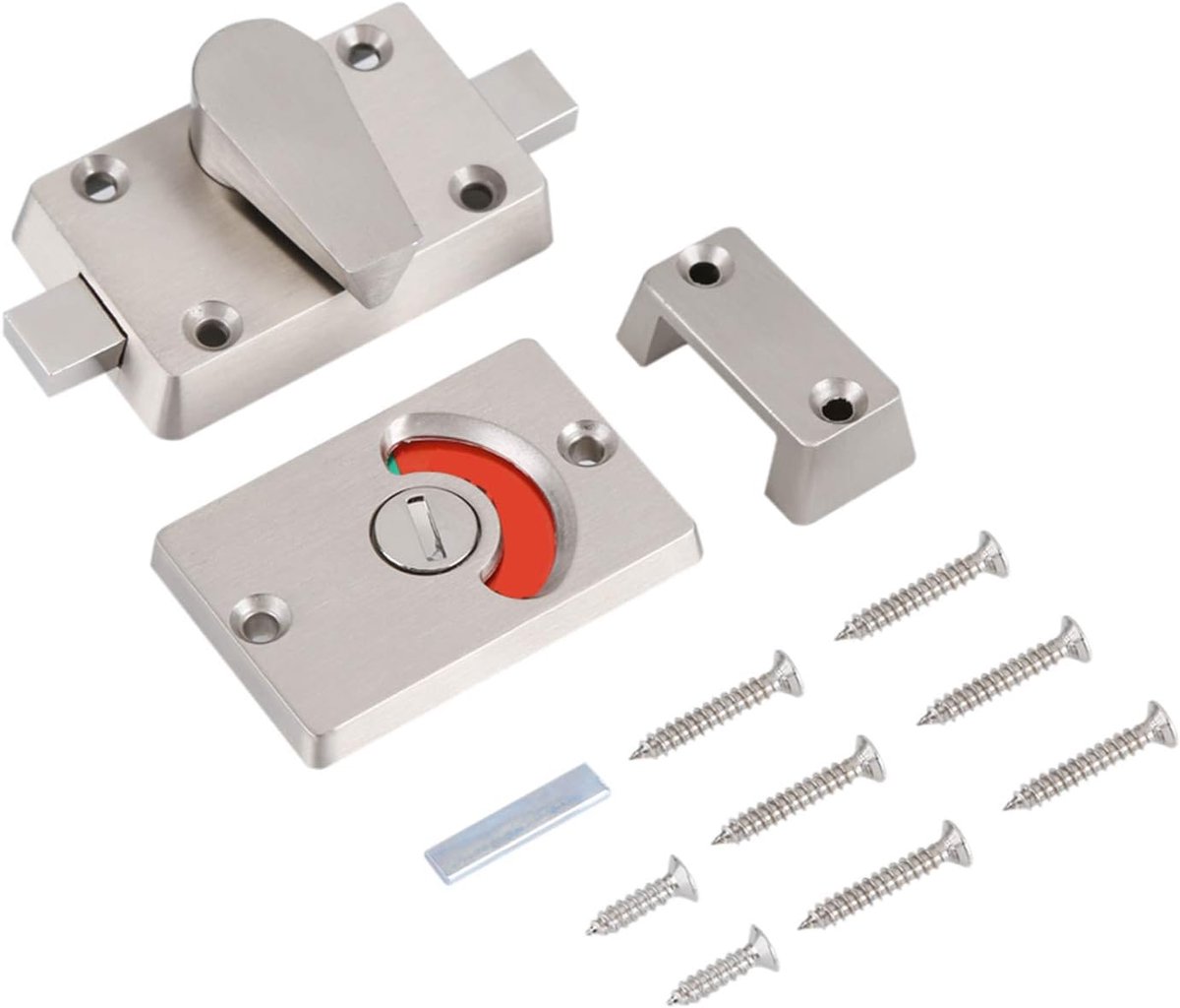 Indicator, deur-extra slot indicator Engaged rood en vacant groen grendel weergaveslot, met schroefverbinding, zinklegering, voor badkamer, toilet, openbare toiletten (1)