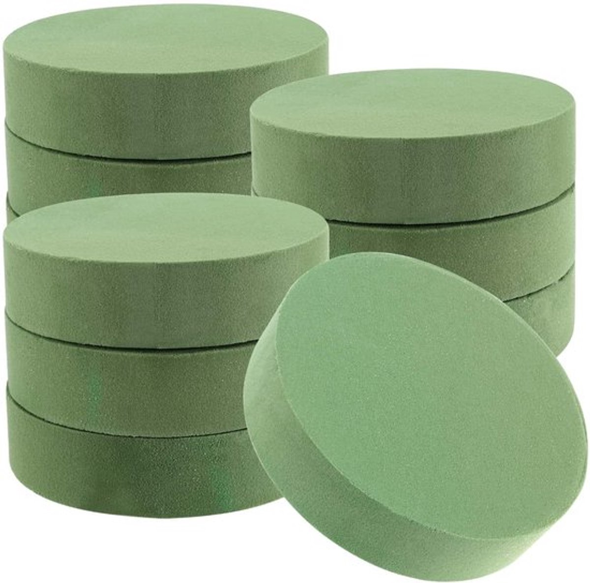 Bloemenschuim 10 Pack - Rond/Cilinder Blokken - Schuim Steekschuim - Voor Bloemen/Bloemstukken - Bruiloft Decoratie - Makkelijk te Snijden - Schuimblokken