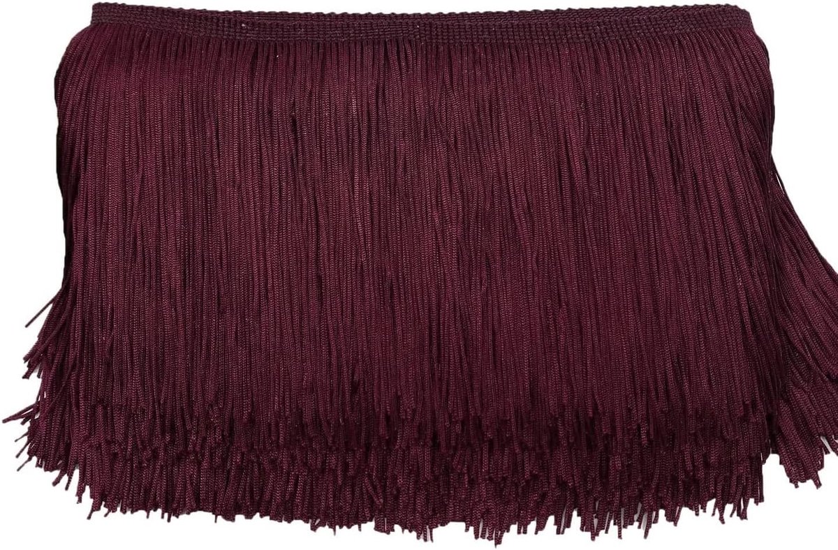 20 cm x 2 m Franse bies Fransen borduursel Fransenband Decoratieve bies Dansfrans Snijfranse Zijde Kwast Fransen-biesen Banden om te naaien, DIY knutselen, kleding lingerie kostuums gordijnen