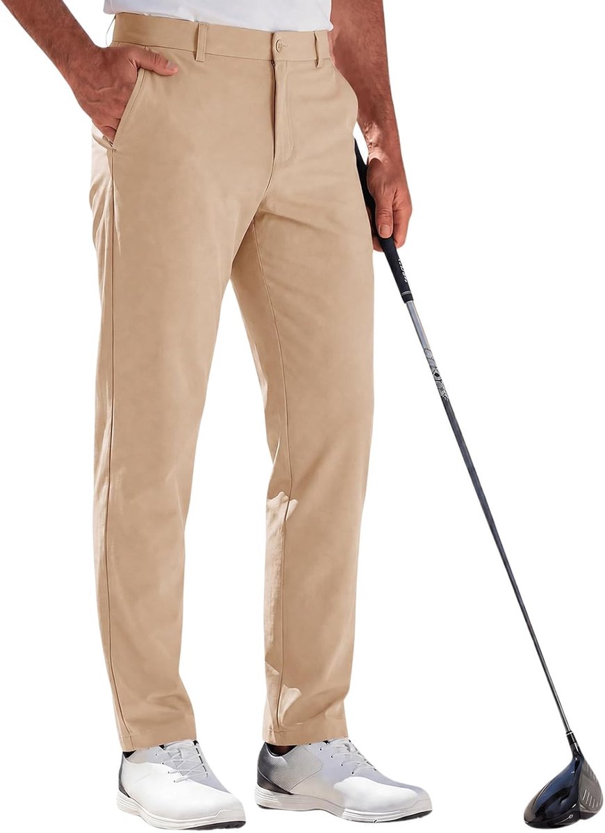 Golfbroek, ademende stretchbroek met zakken, sneldrogende chinobroek, lichte kostuumbroek