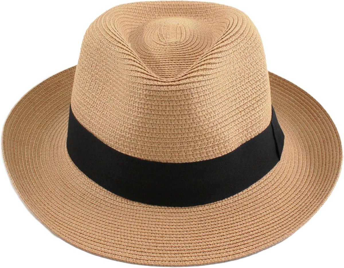 Panama Hoed, Unisex Zomerhoed, Strandhoed voor Mannen en Vrouwen, Strohoed, Panama Hoed, Oprolbaar