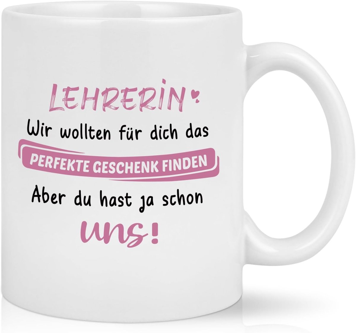 Beker afscheidscadeau voor lerares - wij wilden het perfecte cadeau voor jou - Koffiemok voor afscheid beste lerares cadeau voor de beste favoriete leraar om afscheid te nemen, 320 ml wit