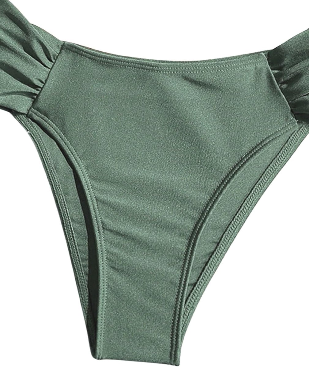 Bikini dames set met metalen decor badpak set spaghetti bikini bovendeel en bikini broek tweedelige badmode set zwemkleding strandoutfit