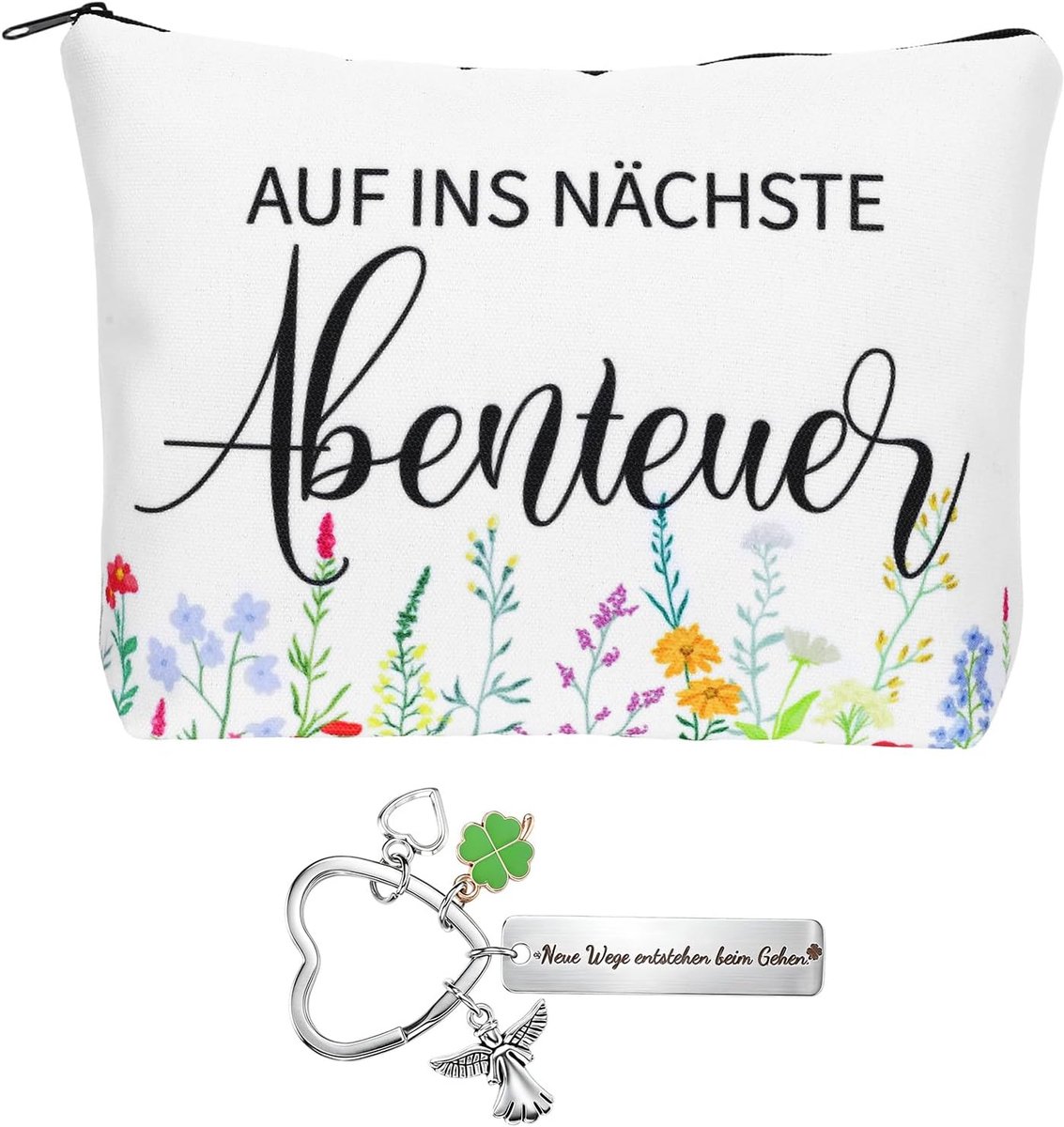 Afscheidscadeau voor collega's - cosmeticatas - kleine make-uptas voor dames met sleutelhanger - bedankcadeau voor collega's voor het wisselen van het werk - pensioen - nieuwbeginnen - kantoor - teamfeest