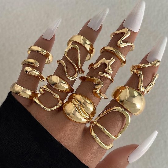 Ringen geometrie eenvoudige luxe lichte ring persoonlijkheid instelbare mode accessoires — afbeelding 3