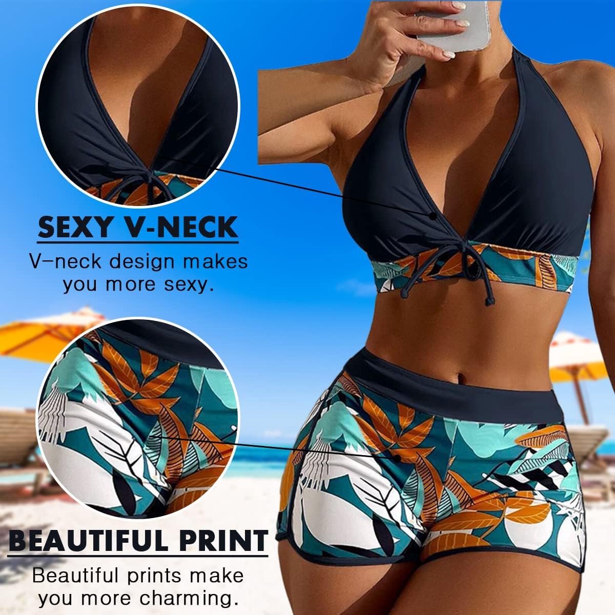 Cross Back Badpakken Luipaard Twist Front Badmode Dames Bikini Set V-hals Hoge Taille Bikini Badmode Golfranden Tropical Print Buikweg